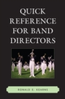 Image for Quick reference for band directors