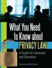 Image for What You Need to Know About Privacy Law: A Guide for Librarians and Educators