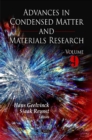Image for Advances in condensed matter &amp; materials researchVolume 9