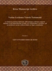 Image for Variae Lectiones Veteris Testamenti (Vol 1-5)