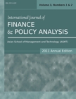 Image for International Journal of Finance and Policy Analysis (2011 Annual Edition)