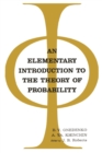 Image for An Elementary Introduction to the Theory of Probability