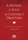 Image for A Manual of Style for Contract Drafting