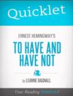 Image for Quicklet on Ernest Hemingway&#39;s To Have and Have Not