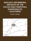 Image for Geology and Mineral Deposits of the Colfax and Forsthill Quadrangles, California
