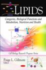 Image for Lipids  : categories, biological functions and metabolism, nutrition and health