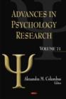 Image for Advances in Psychology Research : Volume 71