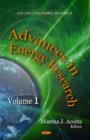 Image for Advances in energy researchVolume 1