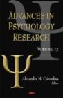 Image for Advances in psychology researchVolume 72