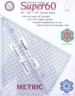 Image for Clearview Triangle (TM) Super 60 (TM) Metric 30 Degrees - 60 Degrees - 120 Degrees Acrylic Ruler