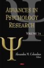 Image for Advances in psychology researchVolume 74