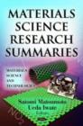 Image for Materials science research summaries