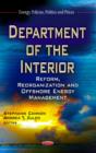 Image for Department of the Interior  : reform, reorganization &amp; offshore energy management