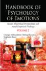 Image for Handbook of Psychology of Emotions : Recent Theoretical Perspectives &amp; Novel Empirical Findings -- Volume 2
