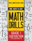 Image for One-Sheet-A-Day Math Drills: Grade 1 Subtraction - 200 Worksheets (Book 2 of 24)