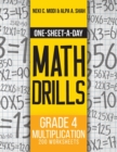 Image for One-Sheet-A-Day Math Drills : Grade 4 Multiplication - 200 Worksheets (Book 11 of 24)