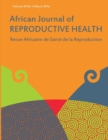 Image for African Journal of Reproductive Health : Vol.20, No.1 March 2016