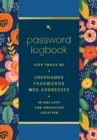 Image for Password  Logbook (Hip Floral) : Keep Track of Usernames, Passwords, Web Addresses in One Easy and Organized Location