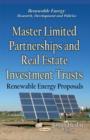 Image for Master limited partnerships &amp; real estate investment trusts  : renewable energy proposals