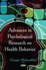 Image for Advances in Psychological Research on Health Behavior
