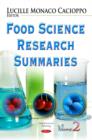 Image for Food Science Research Summaries : Volume 2