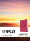 Image for The Message Large Print (Leather-Look, Dusty Rose Floral)