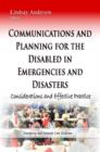 Image for Communications and Planning for the Disabled in Emergencies and Disasters
