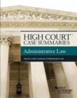 Image for High Court Case Summaries on Administrative Law, Keyed to Funk