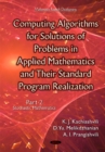 Image for Computing Algorithms of Solution of Problems of Applied Mathematics &amp; Their Standard Program Realization