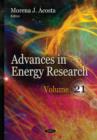 Image for Advances in energy researchVolume 21