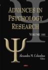 Image for Advances in psychology researchVolume 101