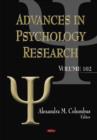 Image for Advances in psychology researchVolume 102