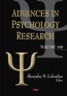 Image for Advances in psychology researchVolume 108