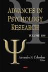 Image for Advances in psychology researchVolume 109