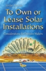Image for To Own or Lease Solar Installations