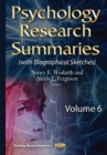 Image for Psychology research summariesVolume 6