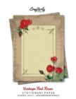Image for Vintage Red Roses Stationery Paper