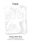 Image for Vintage White Roses Stationery Paper