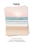 Image for Aesthetic Beach Stationery Paper : Cute Letter Writing Paper for Home, Office, Letterhead Design, 25 Sheets
