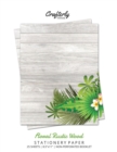 Image for Floral Rustic Wood Stationery Paper : Cute Letter Writing Paper for Home, Office, 25 Sheets (Border Paper Design)