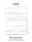 Image for White Rustic Wood Stationery Paper : Cute Letter Writing Paper for Home, Office, Letterhead Design, 25 Sheets