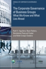 Image for The Corporate Governance of Business Groups : What We Know and What Lies Ahead