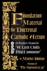 Image for Foundation Material for Doctrinal Catholic Action