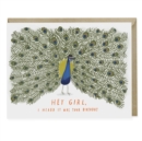 Image for Em &amp; Friends Hey Girl Peacock Birthday Card