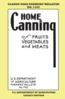 Image for Home Canning Of Fruits, Vegetables, And Meats (Legacy Edition) : Classic USDA Farmers&#39; Bulletin No. 1762