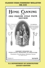 Image for Home Canning By The One-Period Cold Pack Method (Legacy Edition)