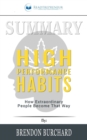 Image for Summary of High Performance Habits : How Extraordinary People Become That Way by Brendon Burchard