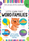 Image for Let&#39;s Learn: Word Families (Write and Wipe) : (Early Reading Skills, Letter Writing Workbook, Pen Control)