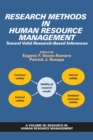 Image for Research methods in human research management  : toward valid research-based inferences