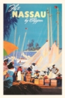 Image for Vintage Journal Fly to Nassau Travel Poster